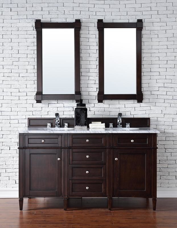 Badmöbel Landhausstil Doppelwaschtisch Roma 152 cm Dunkel Braun
