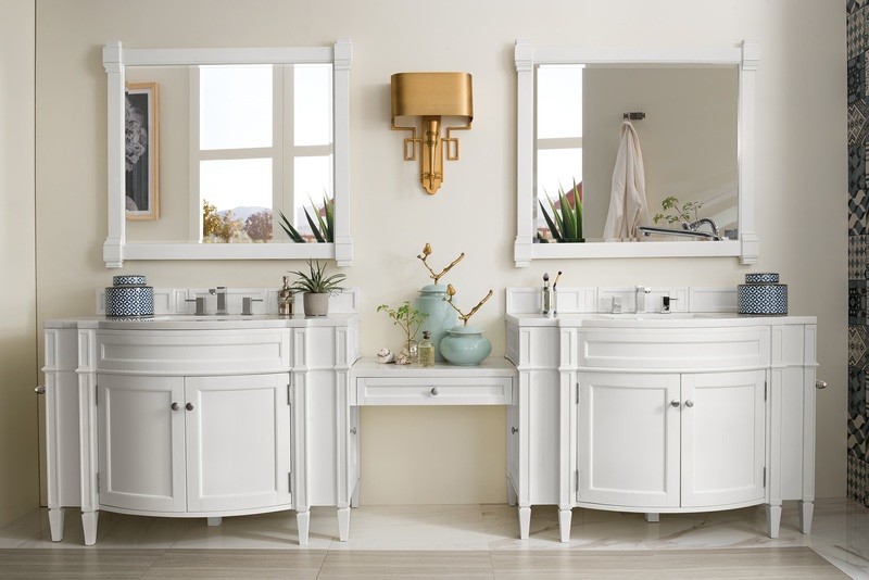 Badmöbel Landhausstil Doppelwaschtisch Roma 320 cm Weiß