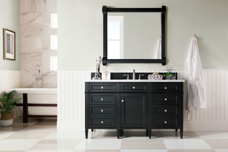 Badmöbel Landhausstil Waschtisch Roma 152 cm Schwarz