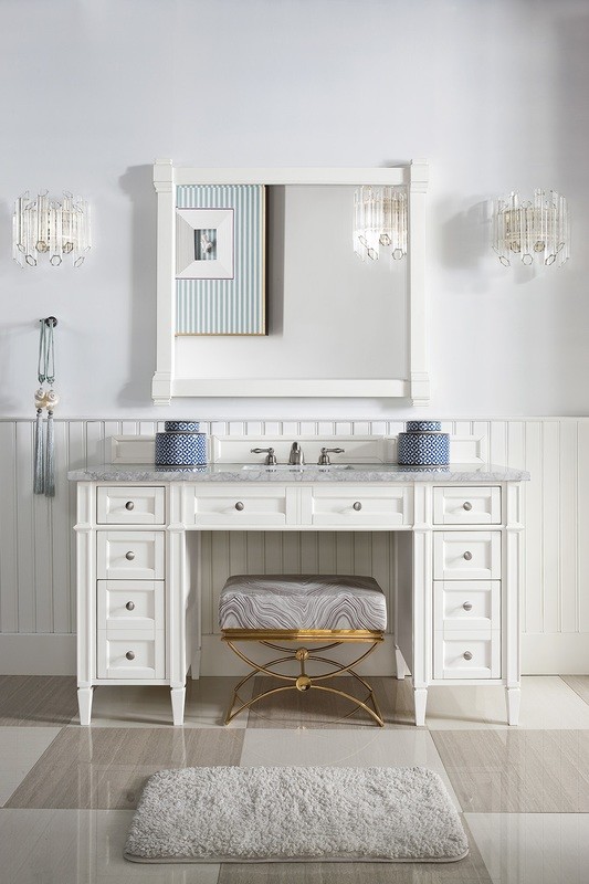 Badmöbel Landhausstil Waschtisch Roma T 152 cm Weiß