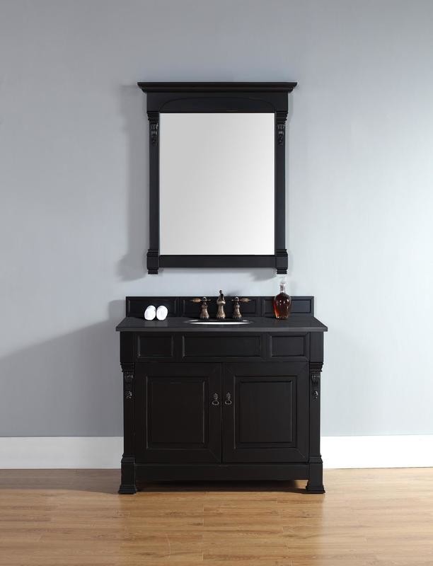Badmöbel Landhausstil Waschtisch Bonn 122 cm  Schwarz