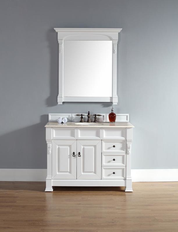 Badmöbel Landhausstil Waschtisch Bonn 122 cm  Weiß