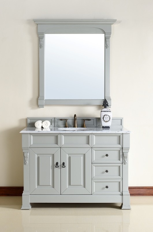 Badmöbel Landhausstil Waschtisch Bonn 122 cm  Grau