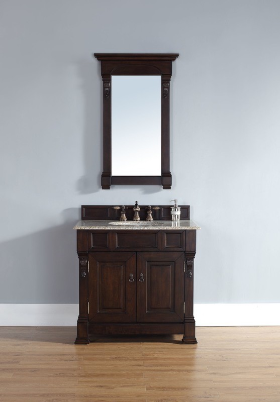 Badmöbel Landhausstil Waschtisch Bonn 100 cm Dunkel Braun