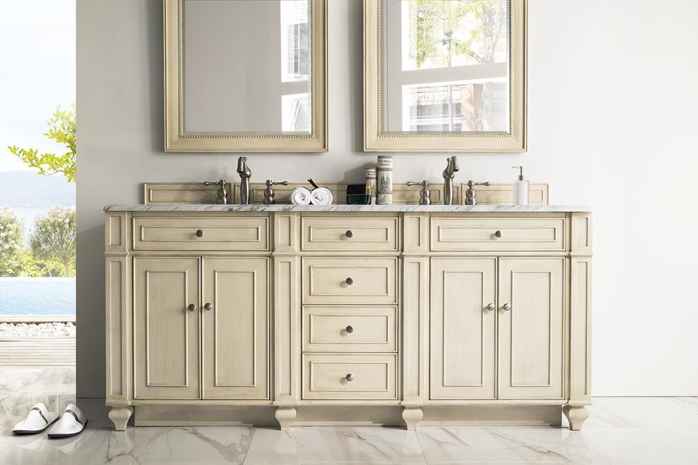 Badmöbel Landhausstil Doppelwaschtisch Pisa 182 cm Creme