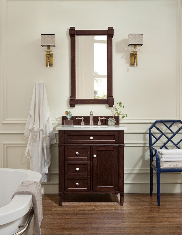 Badmöbel Landhausstil Waschtisch Roma 70 cm  Dunkel Braun