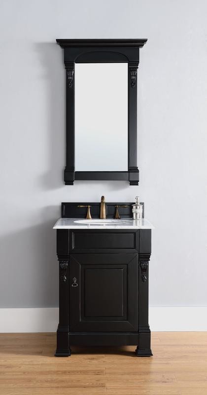 Badmöbel Landhausstil Waschtisch Bonn 70 cm  Schwarz