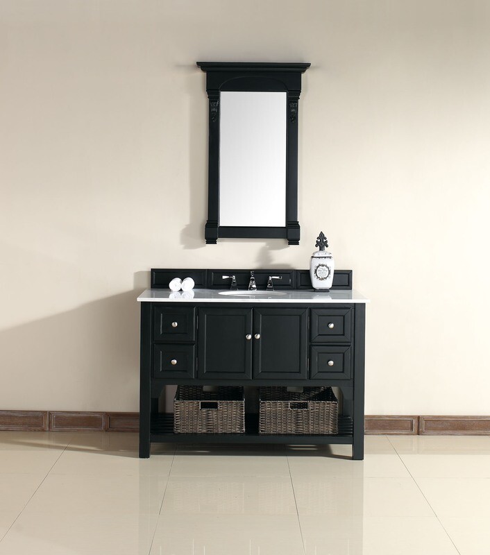 Badmöbel Landhausstil Waschtisch Berlin 122 cm  Schwarz
