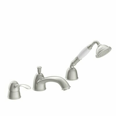 CLASIC Wannenrandbatterie 3 Loch Edelstahloptik