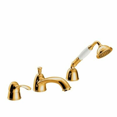 CLASIC Wannenrandbatterie 3 Loch Gold