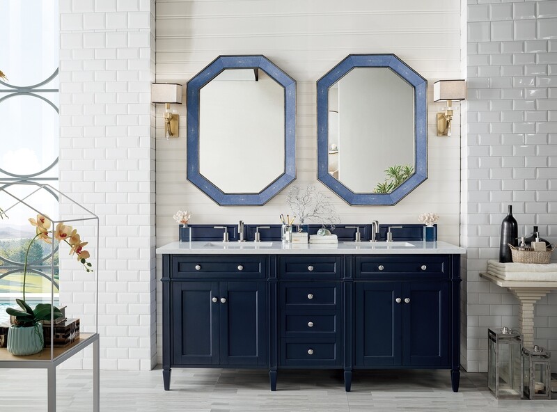 Badmöbel Landhausstil Doppelwaschtisch Roma 182 cm Blau