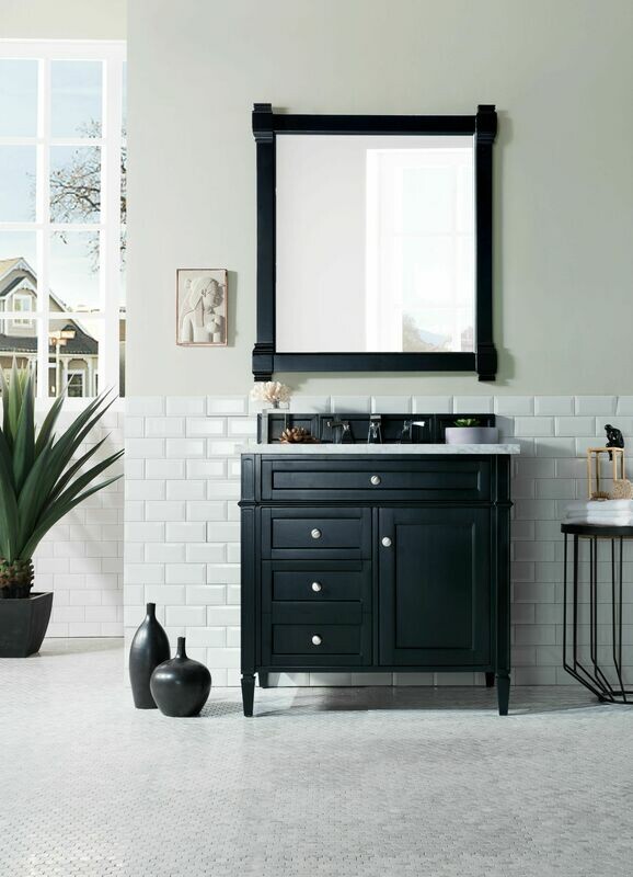 Badmöbel Landhausstil Waschtisch Roma 100 cm Schwarz