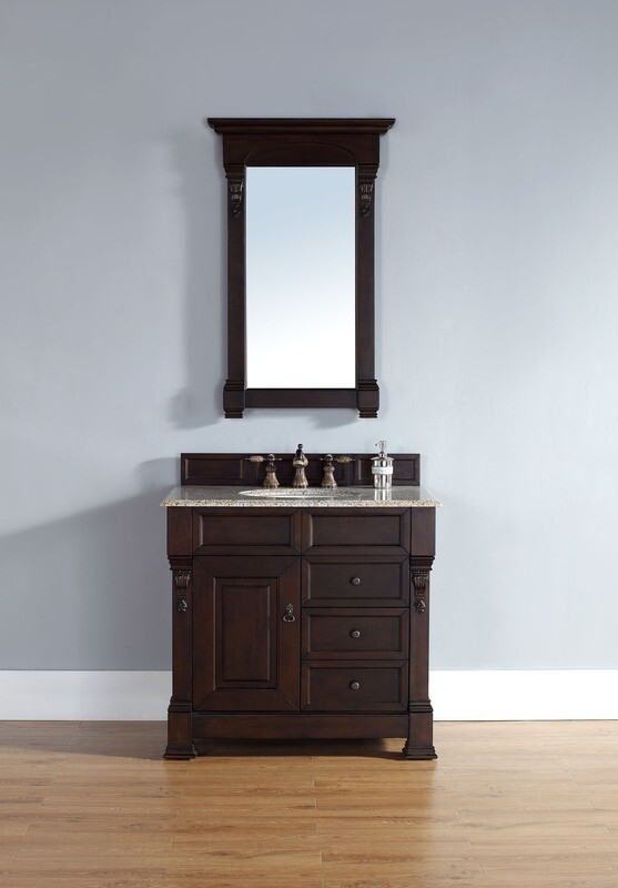 Badmöbel Landhausstil Waschtisch Bonn 100 cm Dunkel Braun