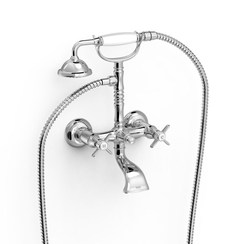 CLASIC Aufputz-2-Griffmischer für Wanne und Dusche-Chrom CLASIC Aufputz-2-Griffmischer für Wanne und Dusche-Chrom