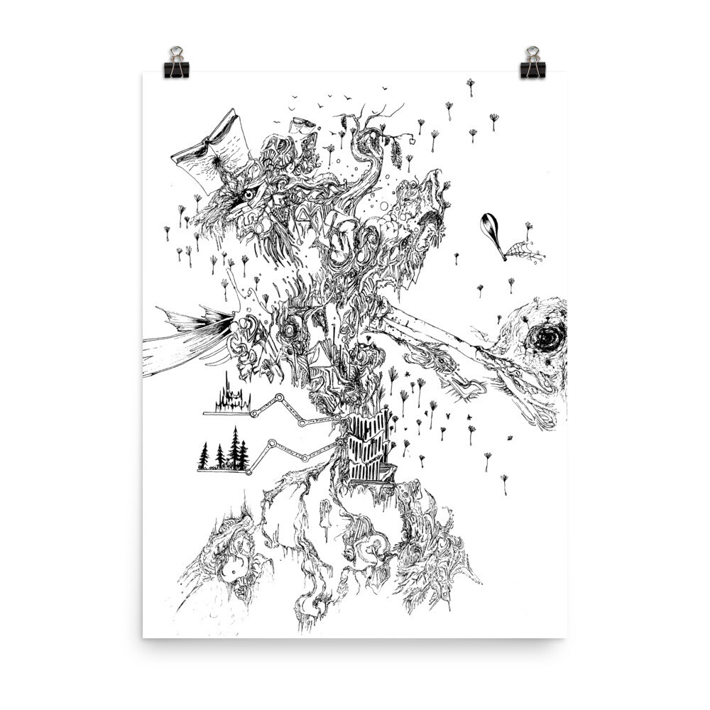 &quot;Weight of Though&quot; Collaboration Poster Nigel Roper, Michael Mendenhall