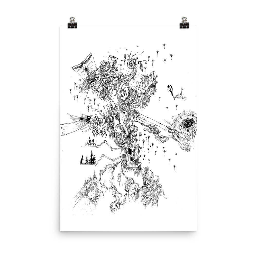 &quot;Weight of Though&quot; Collaboration Poster Nigel Roper, Michael Mendenhall