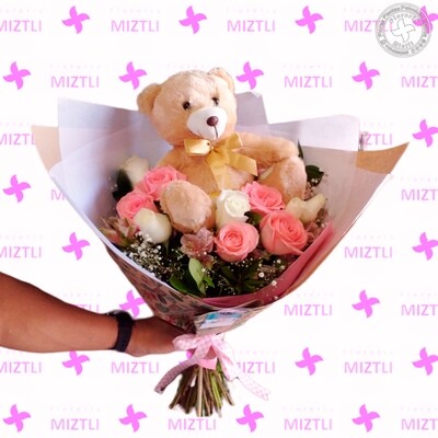 Flores y peluches