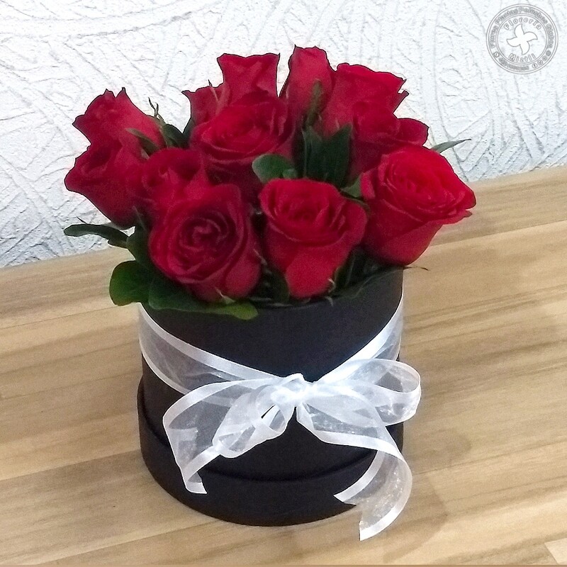 Caja redonda 12 rosas