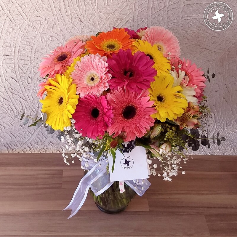 Florero mediano 24 gerberas