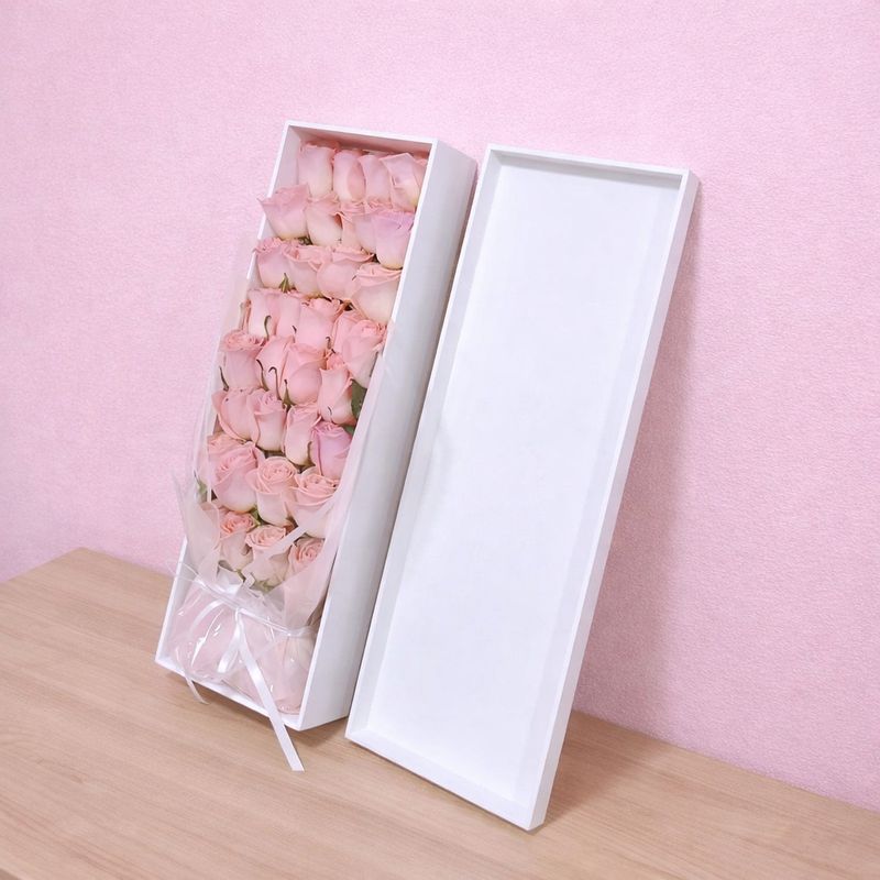 Caja MDF 36 rosas