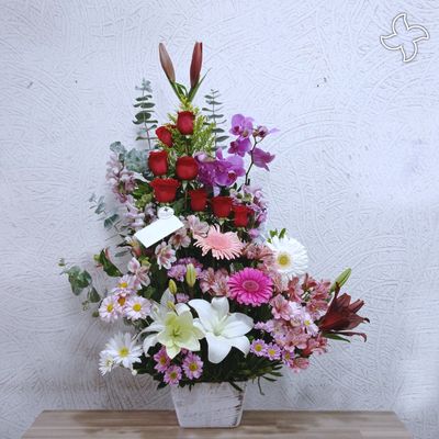 Jardinera mediana orquídea