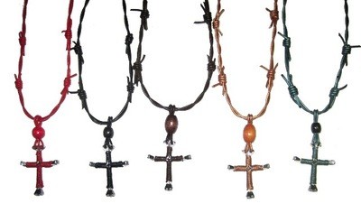 Horseshoe Nail Cross Necklace