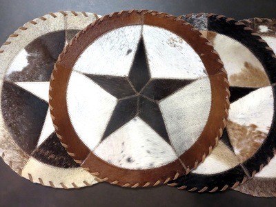 Cowhide Star Placemat ~ Set of 2 ~ CHSP1614