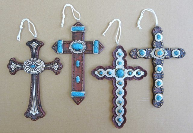 Cross Ornaments ~ Set of 4 ~ RB71285