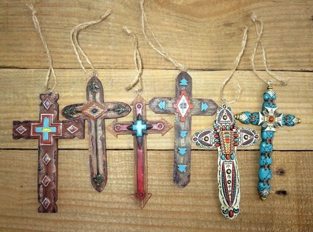Southwest Cross Ornaments ~ Set of Six