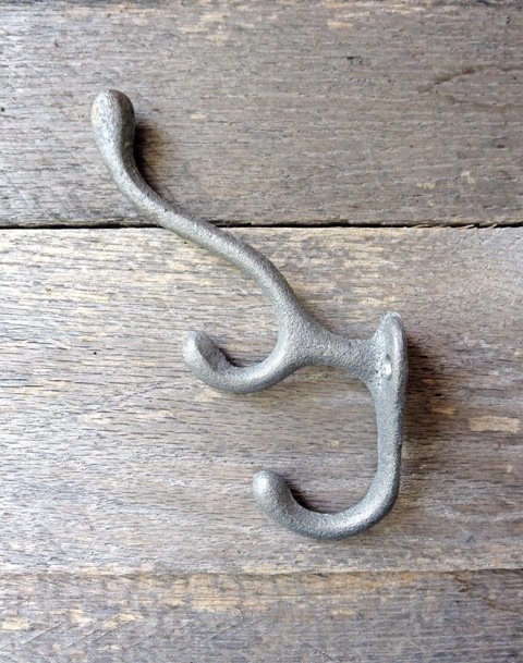 Antique Cast Iron Acorn Finial Coat Hook