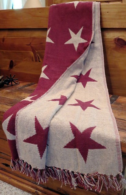 Star Throw ~ Burgundy ~ CG09292
