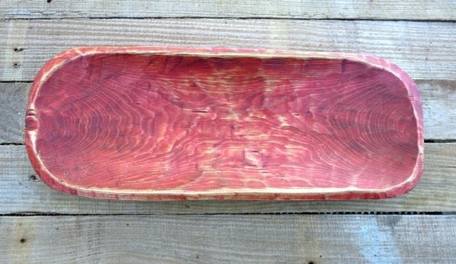 Wooden Bowl Red ~ DWBR19