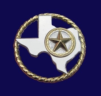 Concho ~ Texas with Rope & Star 1 1/2" ~ R3026