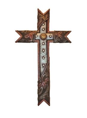 Cross with Tooled Leather ~ RB12660