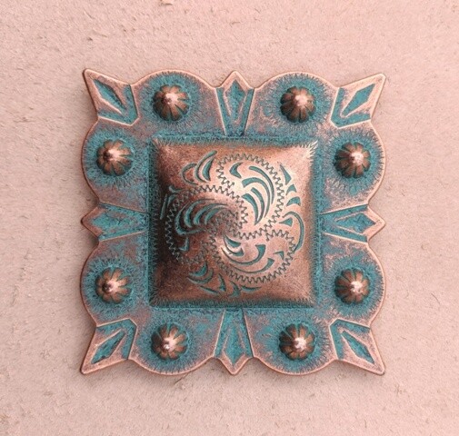 Concho ~ Square Berry Copper ~ 2"