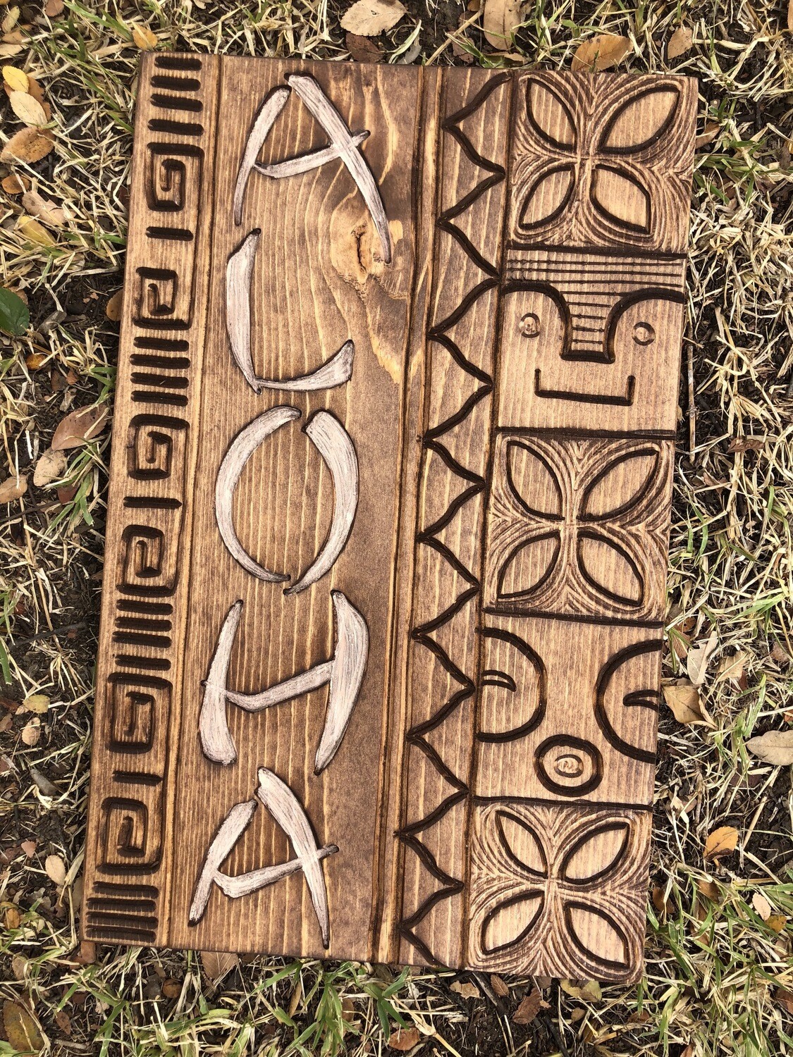 Wood Carving: Aloha Plaque Wood Carving: Aloha Plaque