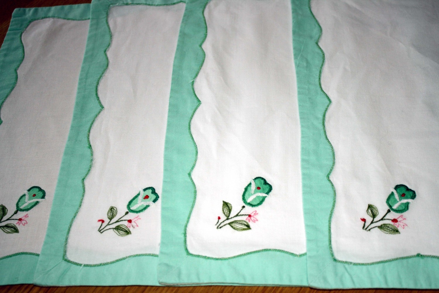 Set of four vintage napkins