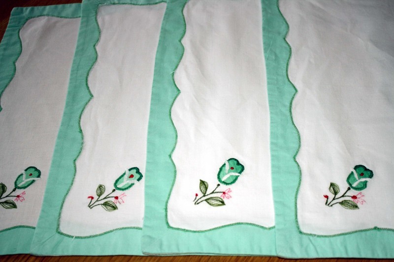 Set of four vintage napkins