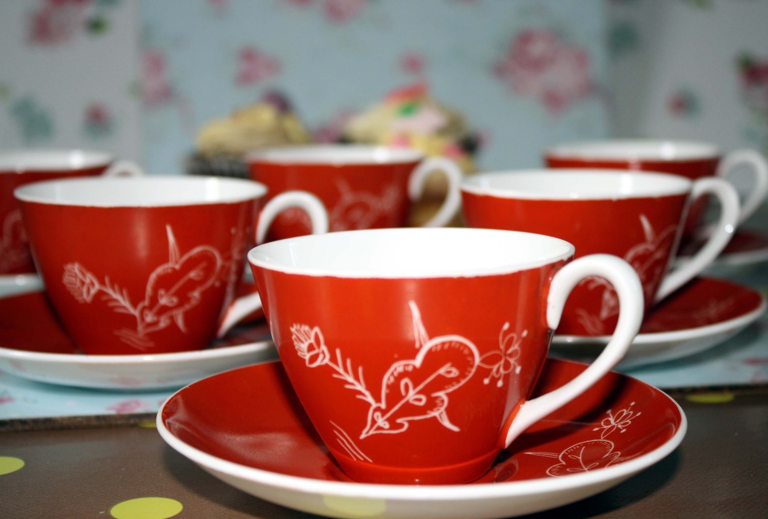 Vintage &#39;Hayes&#39; Pottery Stoke demi tasse coffee set