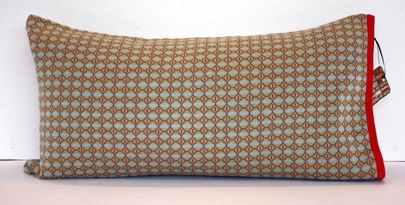 Oblong cushion gold detail with duck feather inner