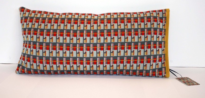 Oblong cushion with duck feather inner