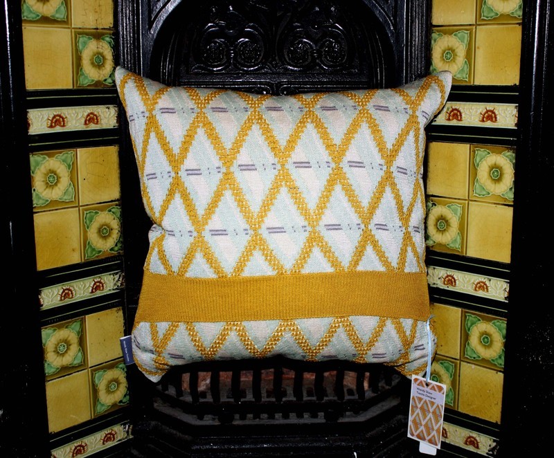 Contemporary lace cushion with duck feather inner