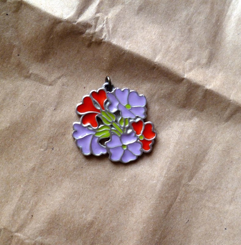 Vintage enamel style pendant