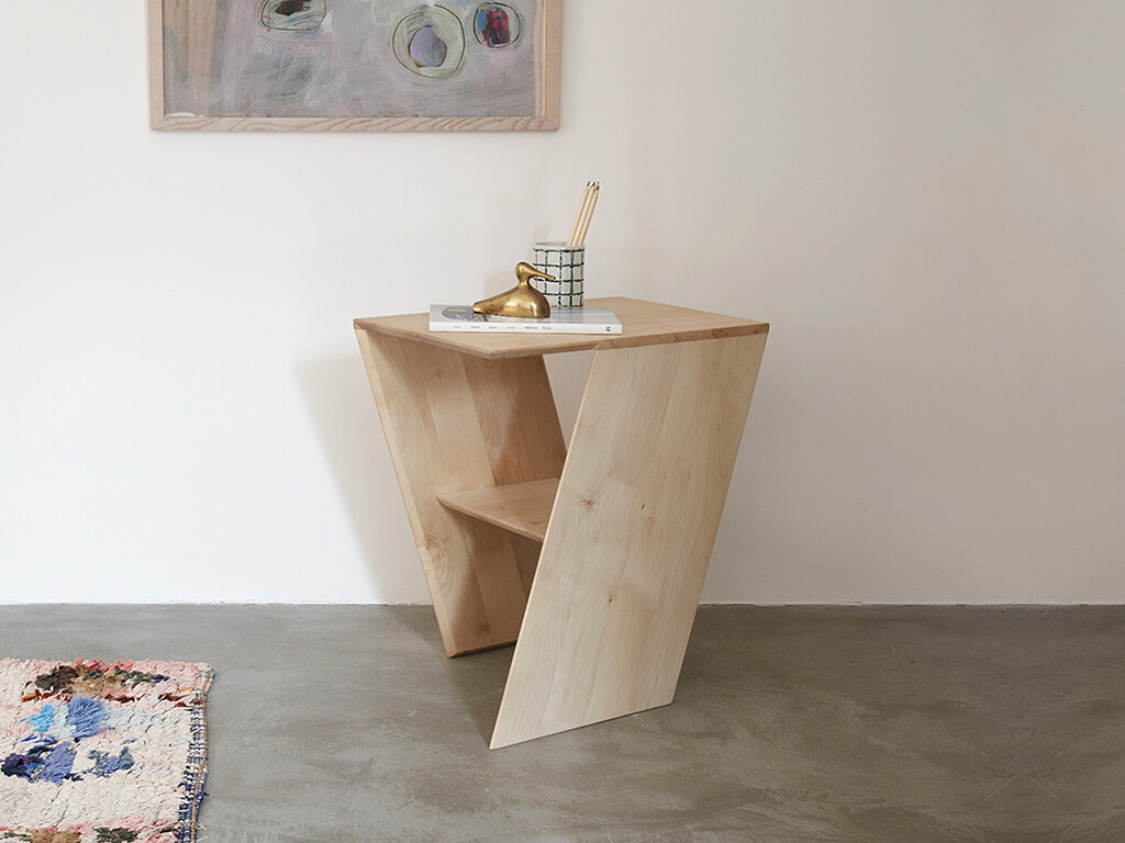 light wood side table
