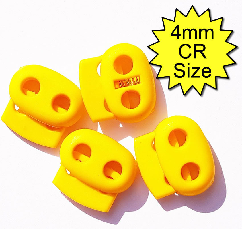 4mm Conductive Rubber Tubing Clips Yellow