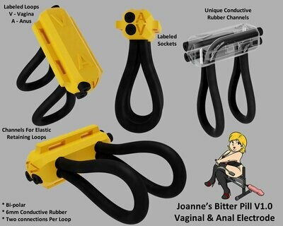 Joannes Bitter Pill 6mm Conductive Rubber Bipolar Electrode 2mm Plug