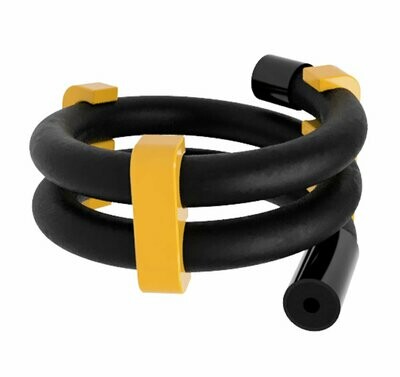 XL Estim Adjustable Penis Play Conductive 6mm Rubber Cock Loop 2mm Plug Black