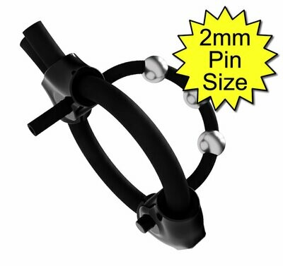 Bipolar Estim Penis Play Conductive Rubber Glans Cock Loop/Ring Black