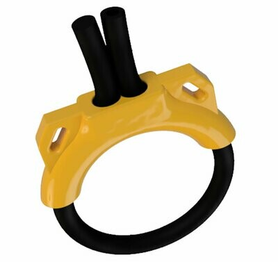 Estim Penis Play Conductive 6mm Rubber Cock Loop &amp; Tie Down Insulator 2mm Plug