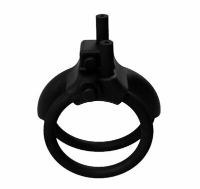 Double Penis Play 6mm Conductive Rubber Cock Loops 2mm Plug Black